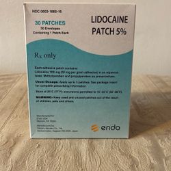 Lidocaine Patch 5%. 30 Patches Brand New.