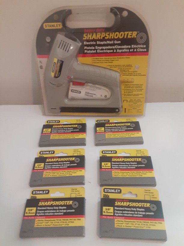 Stanley Sharpshooter TRE500 Heavy Duty Electric Staple Nail Gun Plus Staples