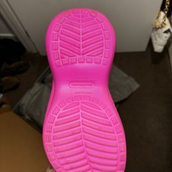 Pink Balenciaga Croc Rain Boots