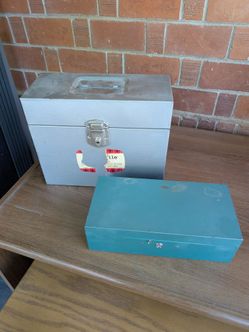 Vintage Metal Portable Storage Cases