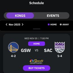 November 5th GSW VS SAC