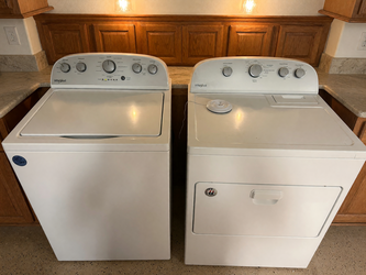 Whirlpool Top Load Washer and Electric Dryer Set - Good Condition White - Trophy Club, TX