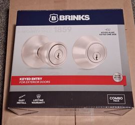 Brinks Keyed Entry Tulip Doorknob & Deadbolt Combo