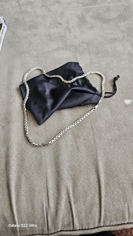Sterling Silver 24" 5.5mm Greek Bar Style