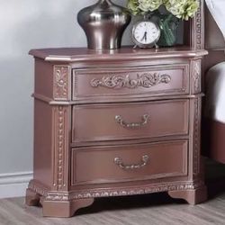 Rose Gold Night Stand $179