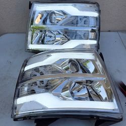 07-13 Chevrolet Silverado LED DRL Projector Headlights Luces Faros Micas Calaveras Focos Faroles Headlamps Chevy 