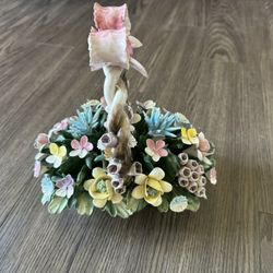 Capodimonte Italian Porcelain Basket