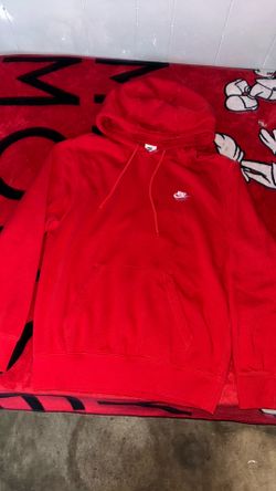 Red Nike hoodie