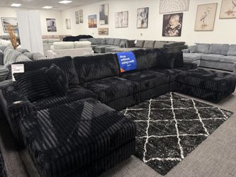 Black Corduroy Modular Sectional ‼️