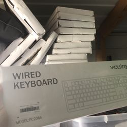 Lot of 15 Keyboards- Victsing Wired Keyboard Model: PC206A Black 