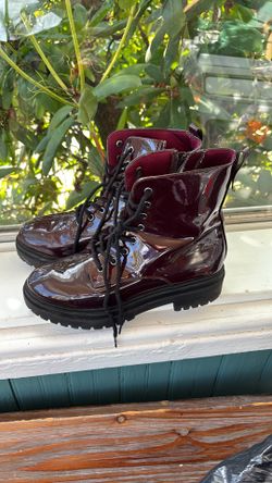 Women’s Patent Leather Boots  - Size 9
