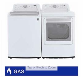 LG WT7150C Washer & Gas Dryer Set White