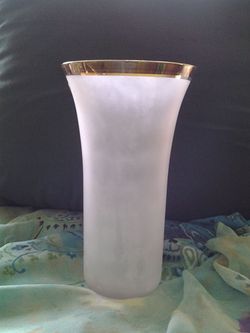 Frosted glass vase
