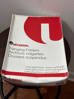 Universal Hanging File Folders, 1/3 Tab, 11 Point Stock, Standard Green, 25/Box