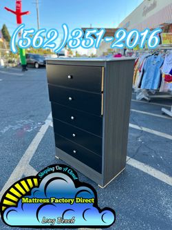 Five drawer grey and black chest cajonera Comoda mueble nuevo