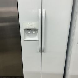 33” Wide White Side By Side Refrigerator 