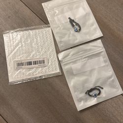 Never Used Toe/Ring Evil Eye Ring With Nail/cheek/eye Diamond Adhesive Set