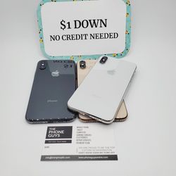 Apple iPhone X/ iPhone XS - 90 DAY WARRANTY - $1 DOWN - NO CREDIT NEEDED 