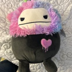 Squishmallow Frumpy the Bigfoot Valentines 2025 Black Tie Dye 8 inch NEW