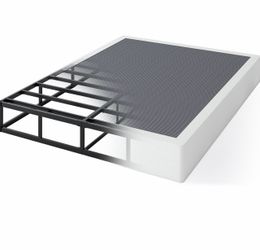 9 Inch High Profile Box Spring Queen Size Sturdy Metal Frame Mattress Foundation, Easy Assembly, Quiet & Noise-Free
