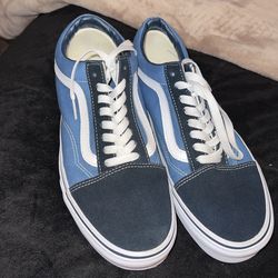 Navy Blue Vans (Size W9.5 M8)