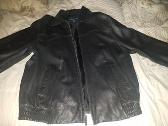 Mens John Ashford Large Leather Coat