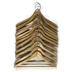 22 Wooden Metal Hangers Shirts Longsleeve Pants Trousers Ties