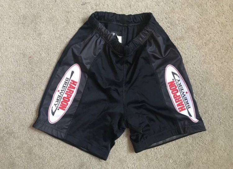 Women’s bicycle shorts. Harpoon Brewery. Medium.
