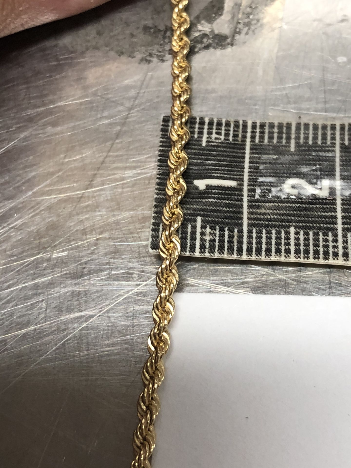 14k Gold Rope Chain 12.1 Grams 22”