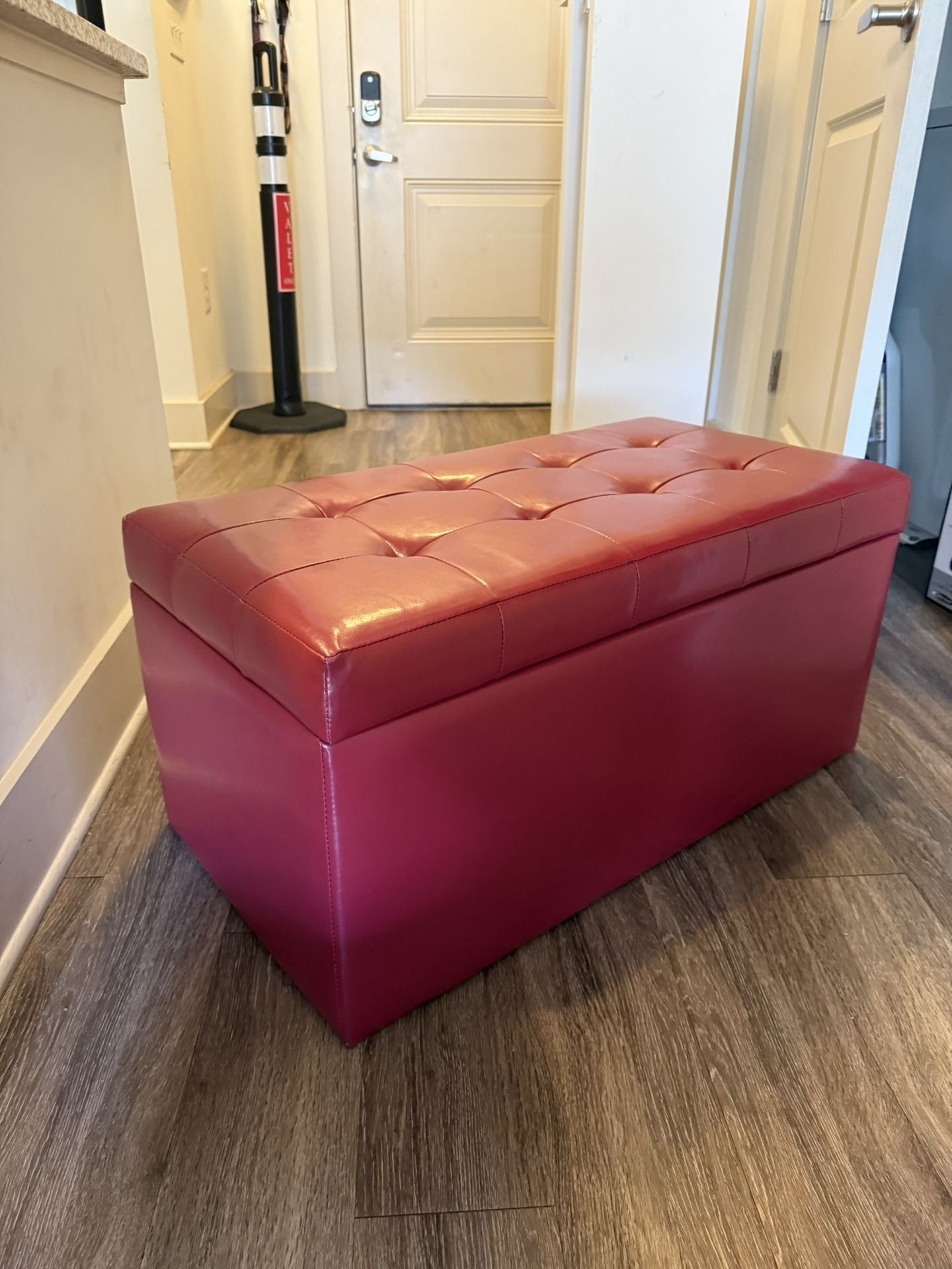 Rectangle, Red Ottoman Brand New