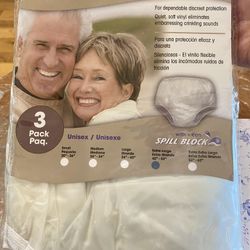 New 3 Pack Americare Vinyl Pull On Pants XL 42”-52”