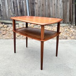 Danish Modern Mid Century Teak Wood End Side Occasional Coffee Table 