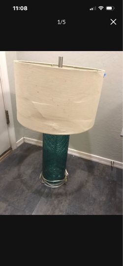Vintage Lamp Blue Accent Mcm