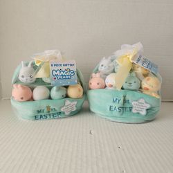 Magic Years My 1st Easter Finger Puppets and Squirt Toy Basket Set NEW
