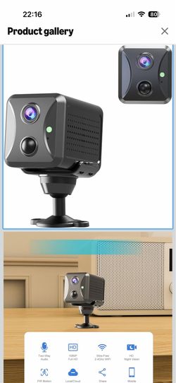 4G LTE Hidden Spy Camera, Cellular Security Cameras Wireless Indoor with 4G SIM Card (No WiFi) with Motion Detection, Night Vision, 2-Way Talk & Siren