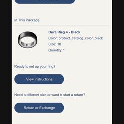 Oura Ring 4 - Black Color: product_catalog_color_black Size: 10 Quantity: 1