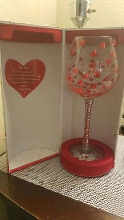 valentine wine glass