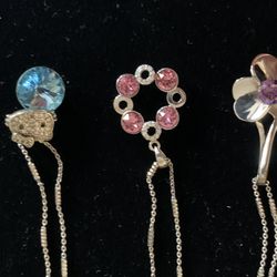 Sterling Silver 925 With CZ stones And Swarovski Stones. Coming With Shiny 18” 925 Silver Chain. 