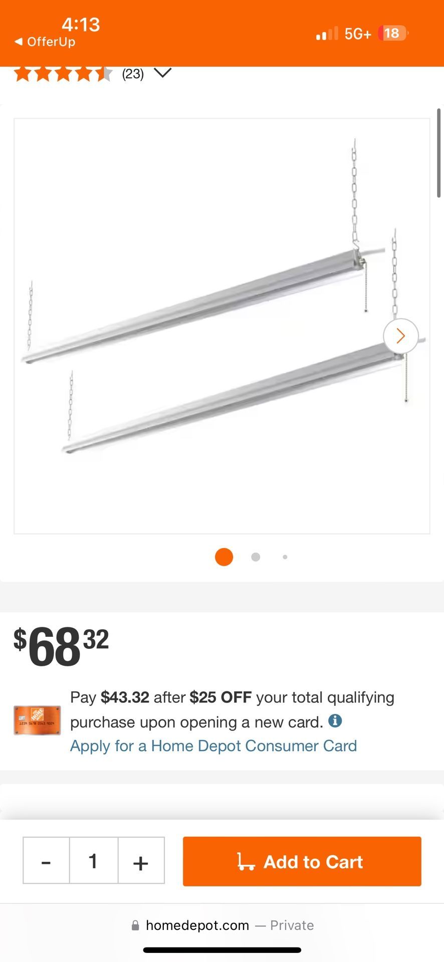 48” Full Spectrum Grow Light - Honeywell ™️ 50W - Equivalents