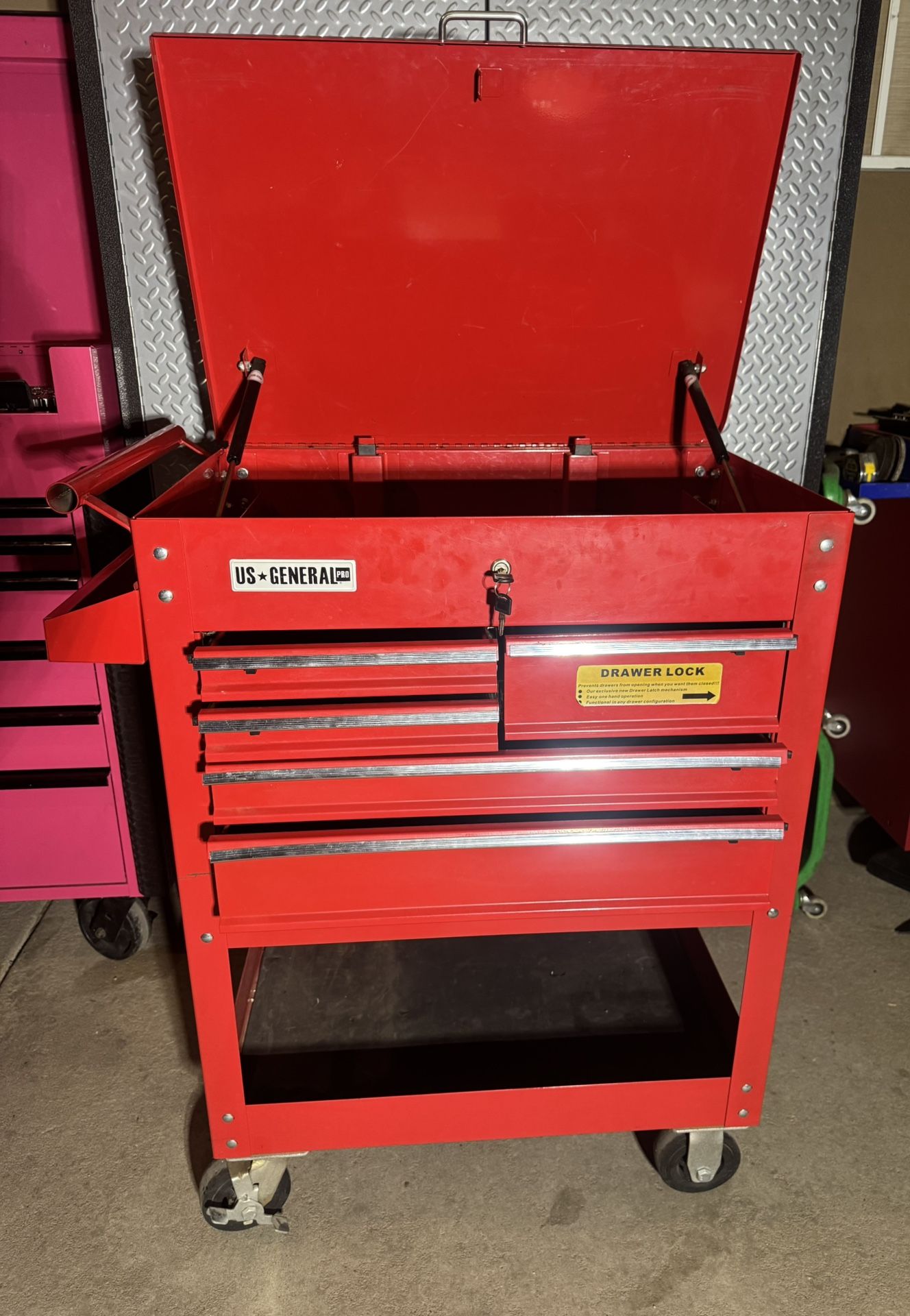 US General 5 Drawer Tool Cart