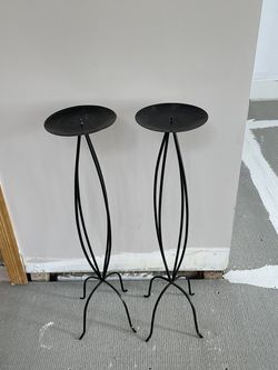 Two 28 Inch Candle Holders.