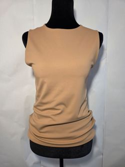 Women’s Beige  Sleeveless  Shirt