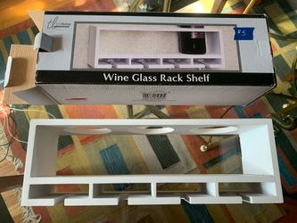 True Living Essentials Wine Glass Rack Shelf