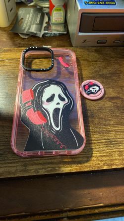 iPhone 14 Pro Max Clear Case Ghost Face Scream 