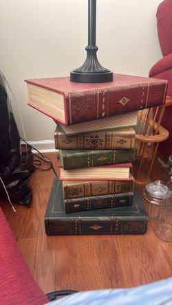 Stacked book side tables