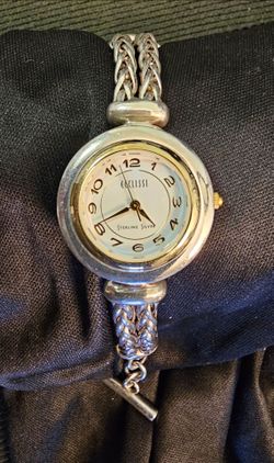 Ecclissi 925 sterling silver braided band ladies watch