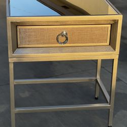Modern glam mirrored end table / nightstand