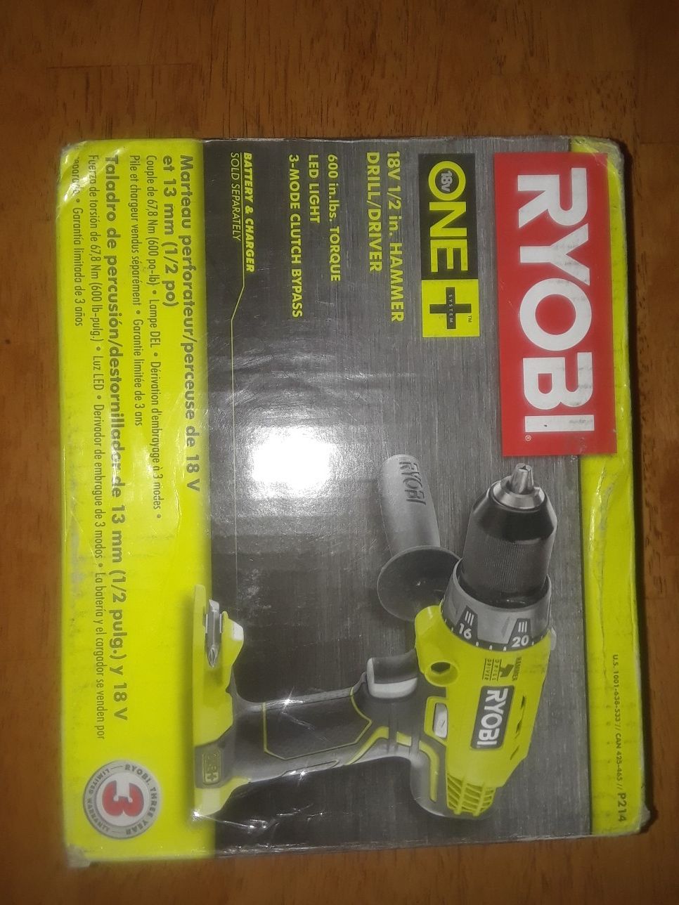 Brand new Ryobi 18 volt hammer drill