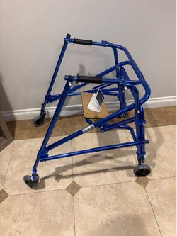 Drive Medical Nimbo 2G Mobility Aid Lightweight Posterior Walker with Seat, Large, Knight Blue