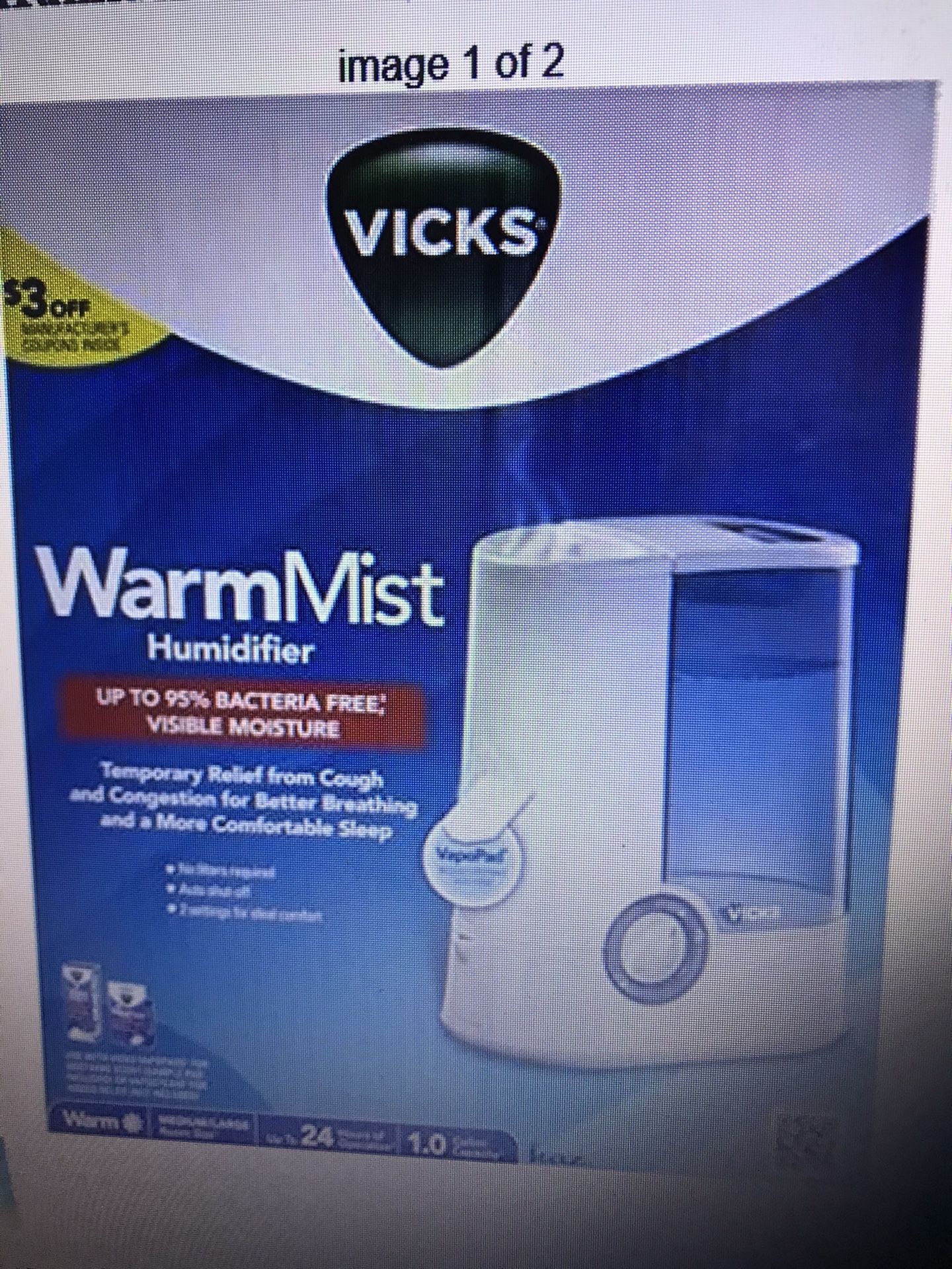 Humidifier Vick’s warm mist